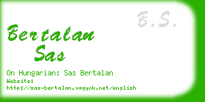 bertalan sas business card